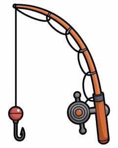 fishing pole clipart 3