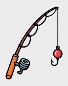fishing pole clipart 4
