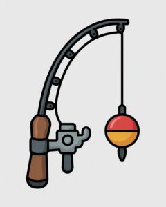 fishing pole clipart 7