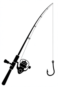 fishing pole clipart 9