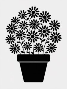 flower pot clipart black and white%E2%80%8B 10