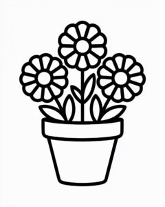 flower pot clipart black and white%E2%80%8B 15