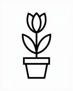 flower pot clipart black and white%E2%80%8B 5