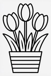 flower pot clipart black and white%E2%80%8B 9