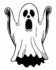 halloween clipart black and white 12