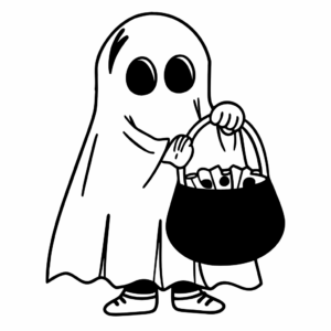 halloween clipart black and white 14