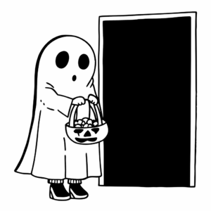 halloween clipart black and white 15