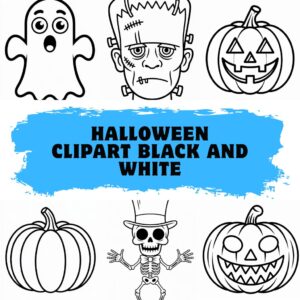 halloween clipart black and white
