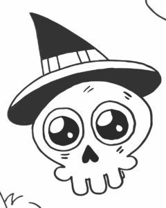 halloween clipart black and white 6