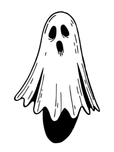 halloween clipart black and white 8