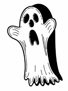halloween clipart black and white 9