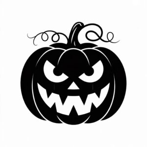 halloween pumpkin clipart black and white 1