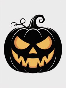 halloween pumpkin clipart black and white 11