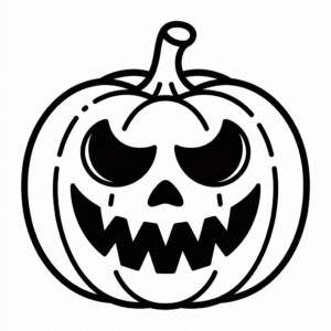 halloween pumpkin clipart black and white 11
