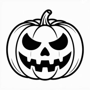 halloween pumpkin clipart black and white 12