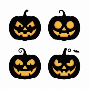 halloween pumpkin clipart black and white 14