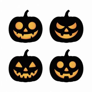 halloween pumpkin clipart black and white 15