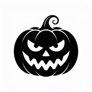 halloween pumpkin clipart black and white 3