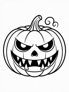 halloween pumpkin clipart black and white 4