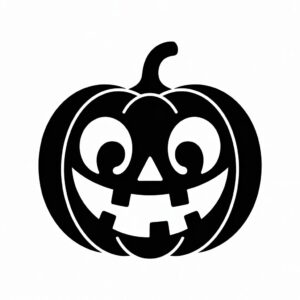 halloween pumpkin clipart black and white 4