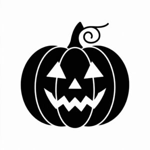 halloween pumpkin clipart black and white 6