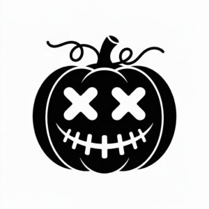 halloween pumpkin clipart black and white 7