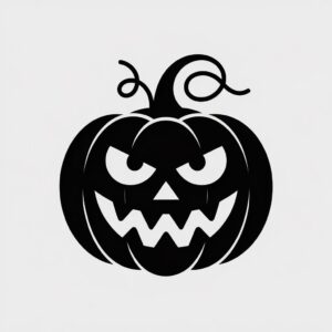 halloween pumpkin clipart black and white 9