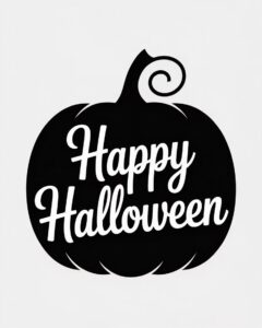 happy halloween clipart black and white 1 1