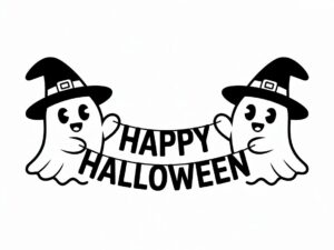 happy halloween clipart black and white 10 1