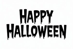 happy halloween clipart black and white 14 1