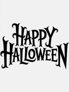 happy halloween clipart black and white 7 1