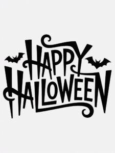 happy halloween clipart black and white 8 1