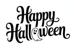 happy halloween clipart black and white 9 1
