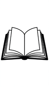 open book clipart black and white 14