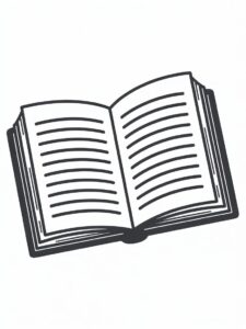 open book clipart black and white 2