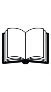 open book clipart black and white 4