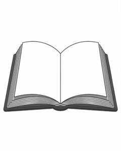 open book clipart black and white 5
