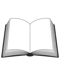 open book clipart black and white 6