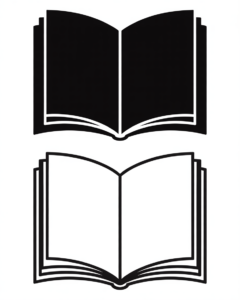 open book clipart black and white 7