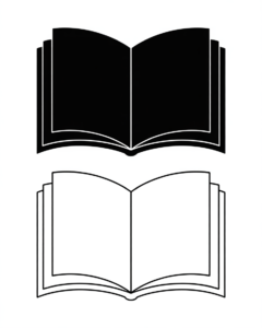 open book clipart black and white 8