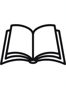 open book clipart black and white 9