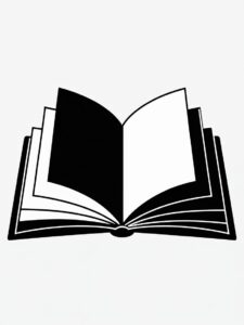 open book clipart black and whitee 12