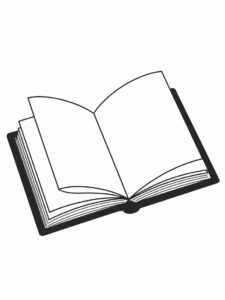 open book clipart black and whitee 15