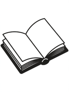 open book clipart black and whitee 16