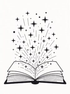 open book clipart black and whitee 3