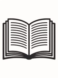 open book clipart black and whitee 4