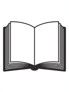 open book clipart black and whitee 6
