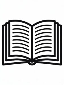 open book clipart black and whitee 7