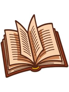 reading open book clipart 1