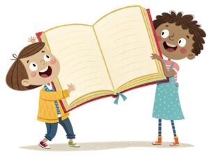reading open book clipart 15